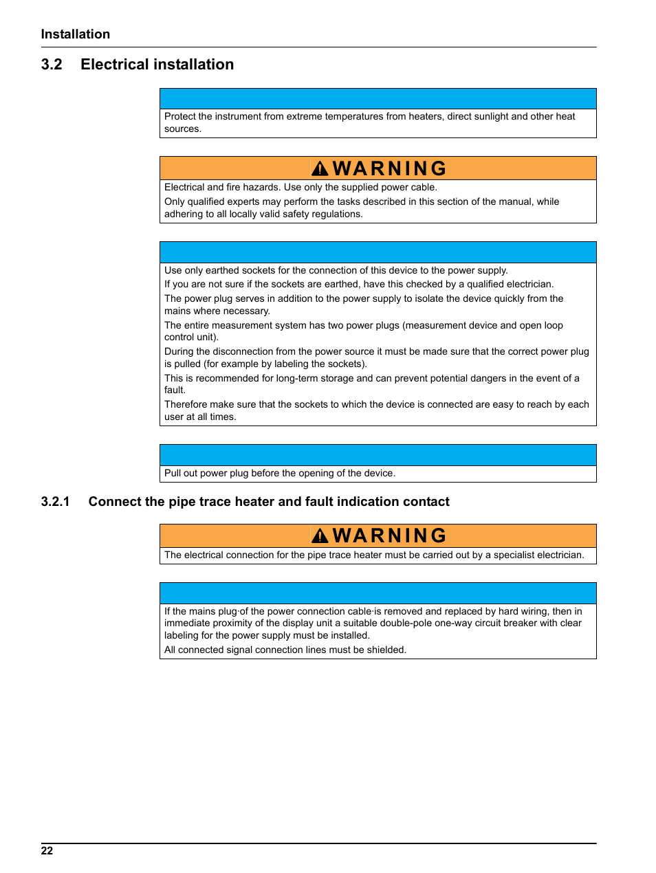 2 electrical installation | Hach-Lange SIGMATAX2 User Manual | Page 22 / 44