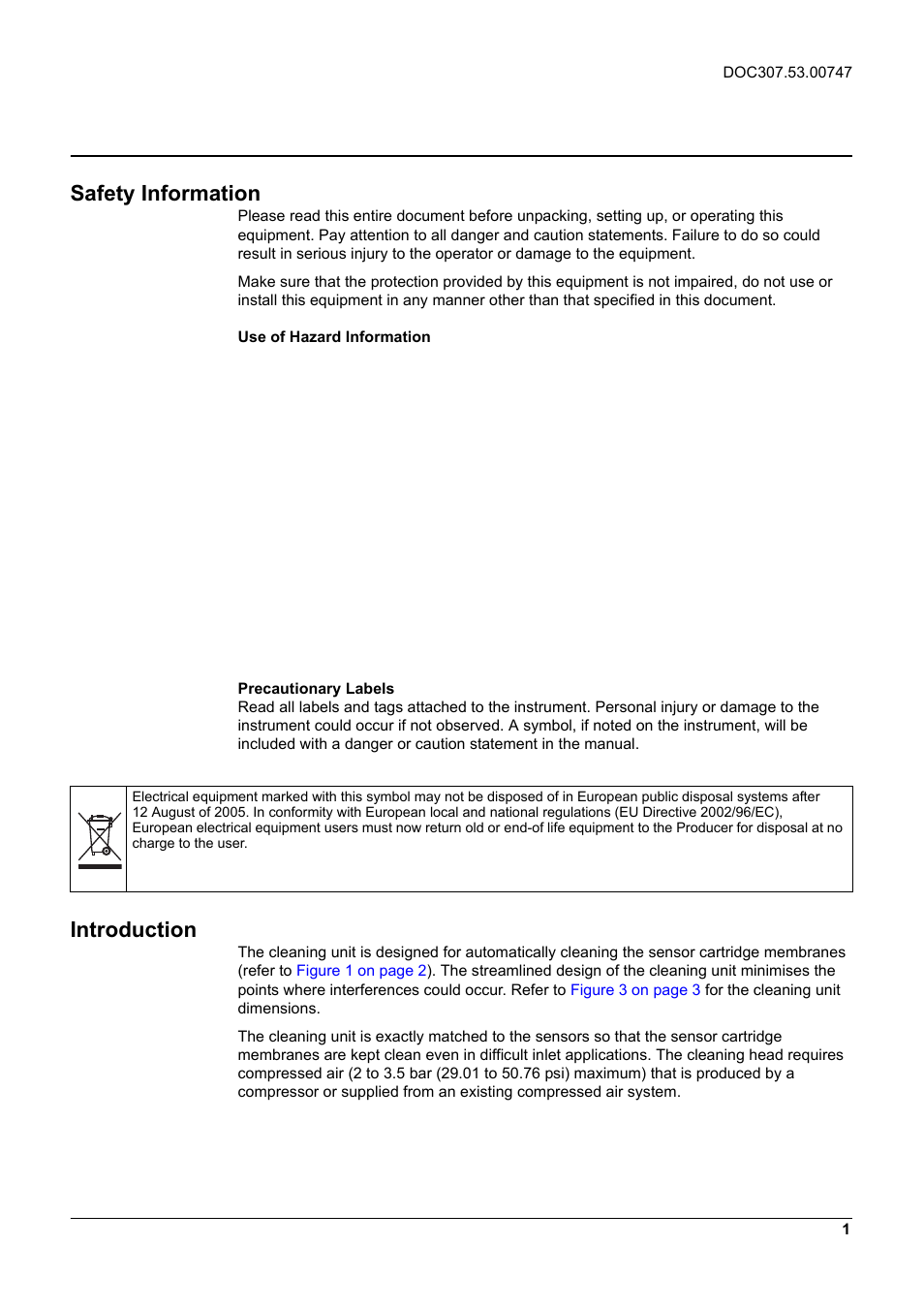 Hach-Lange Cleaning Unit User Manual | 6 pages