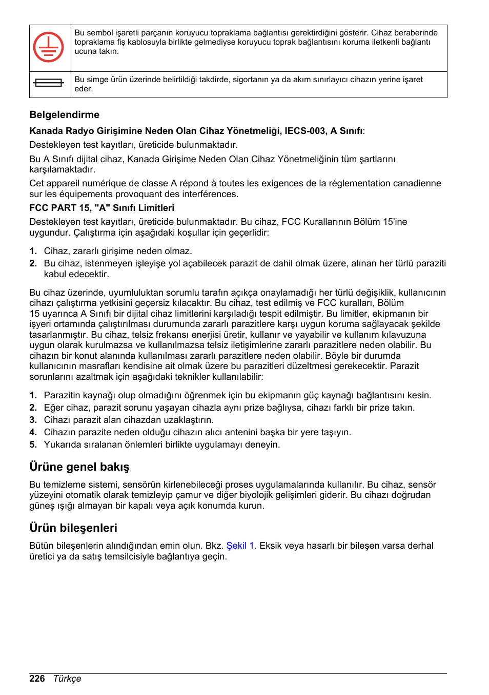Belgelendirme, Ürüne genel bakış, Ürün bileşenleri | Hach-Lange High Output Airblast System (HOAB) User Manual | Page 226 / 272