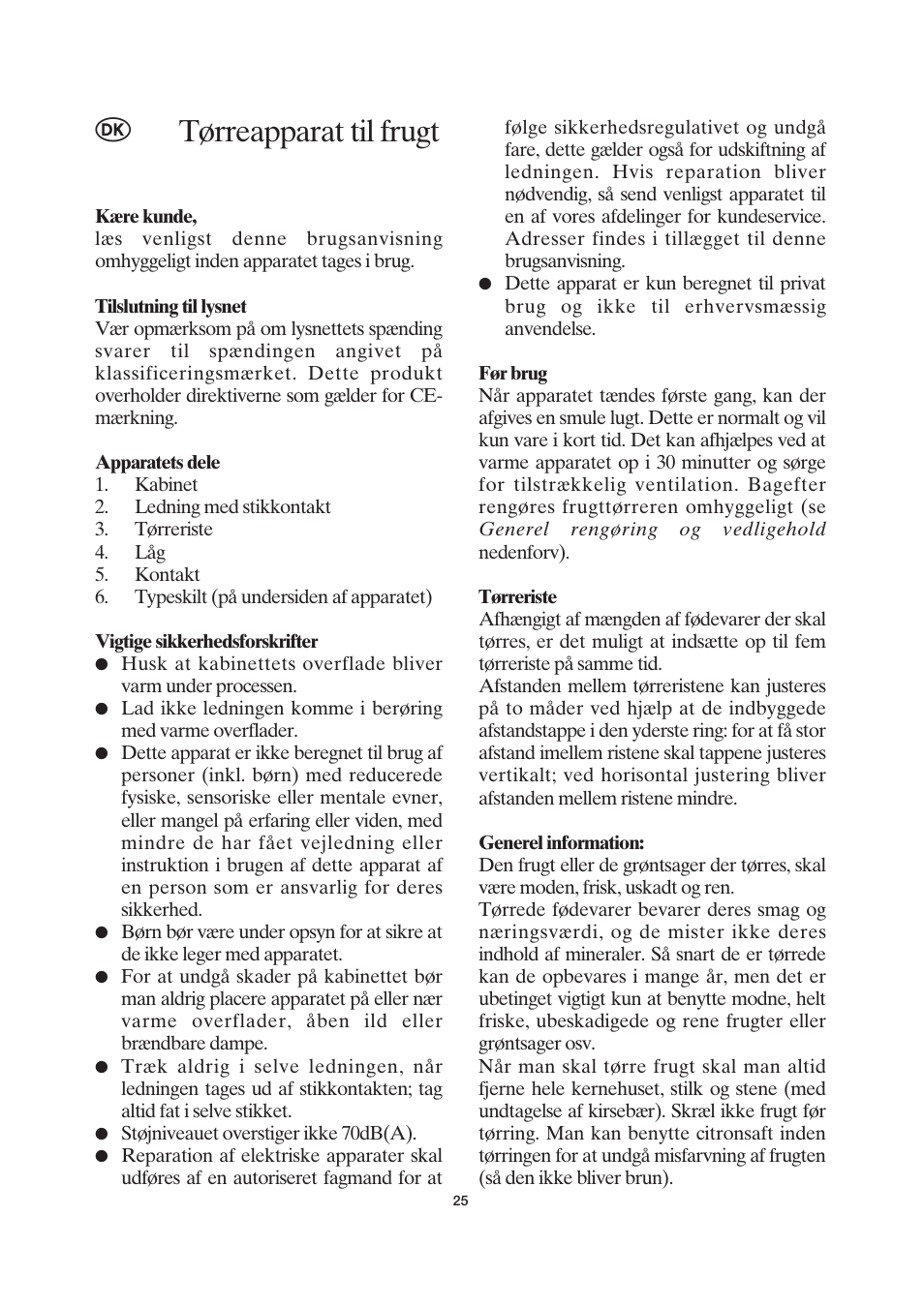 Tørreapparat til frugt | SEVERIN OD 2940 User Manual | Page 25 / 50