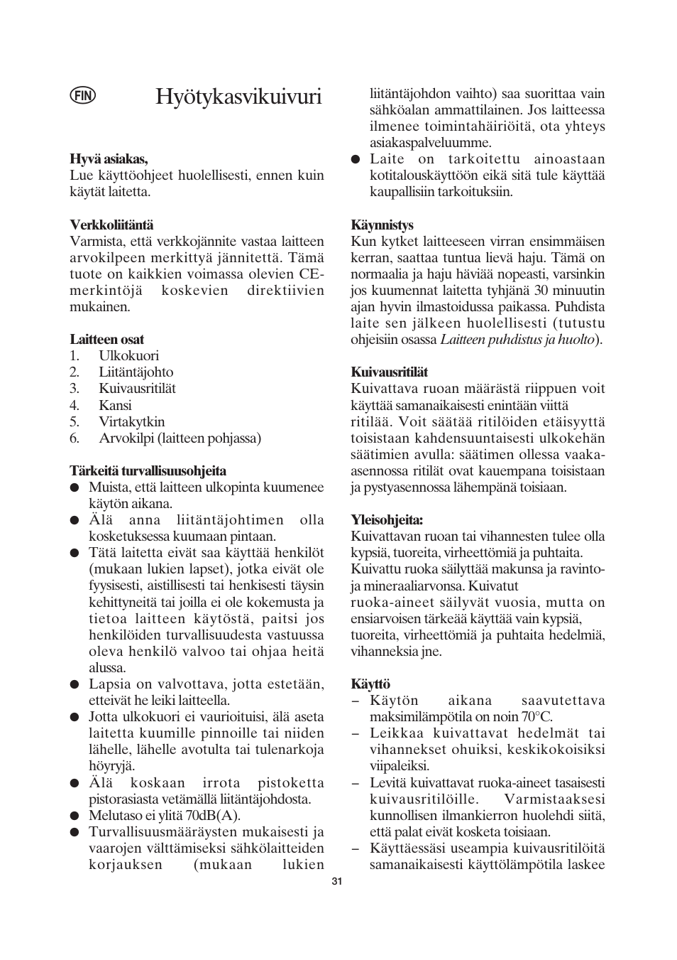 Hyötykasvikuivuri | SEVERIN OD 2940 User Manual | Page 31 / 50