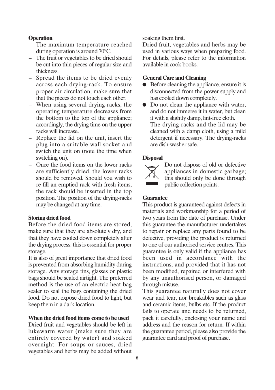 SEVERIN OD 2940 User Manual | Page 8 / 50