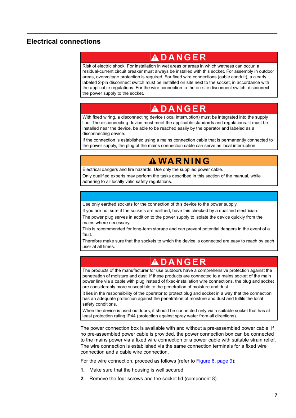 Hach-Lange Power connection box for SC analyzers User Manual | Page 7 / 14