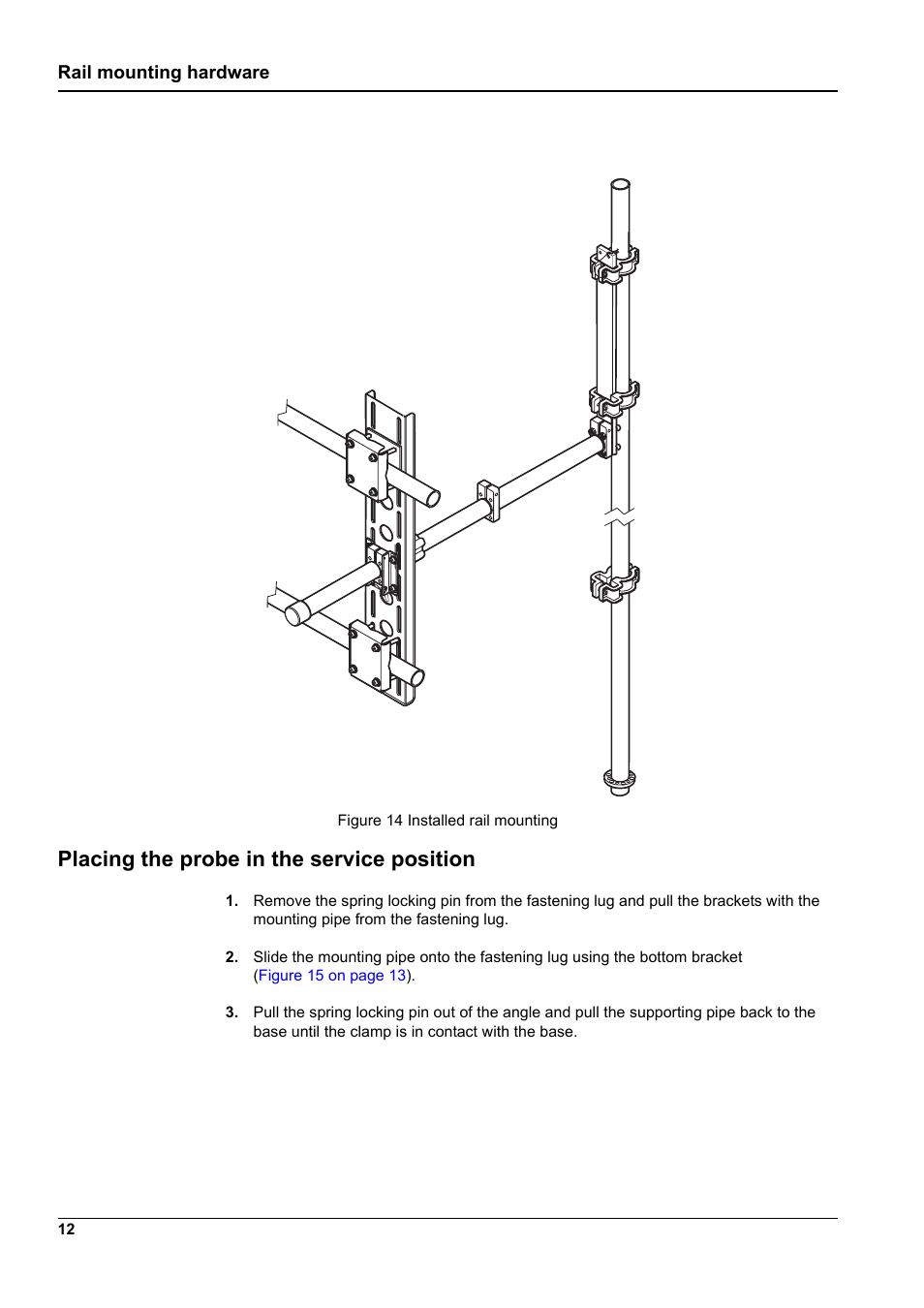 Placing the probe in the service position | Hach-Lange LZX414.00.60000 User Manual | Page 14 / 18