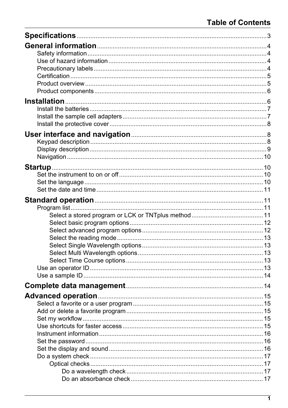 Hach-Lange DR1900 User Manual User Manual | Page 3 / 26