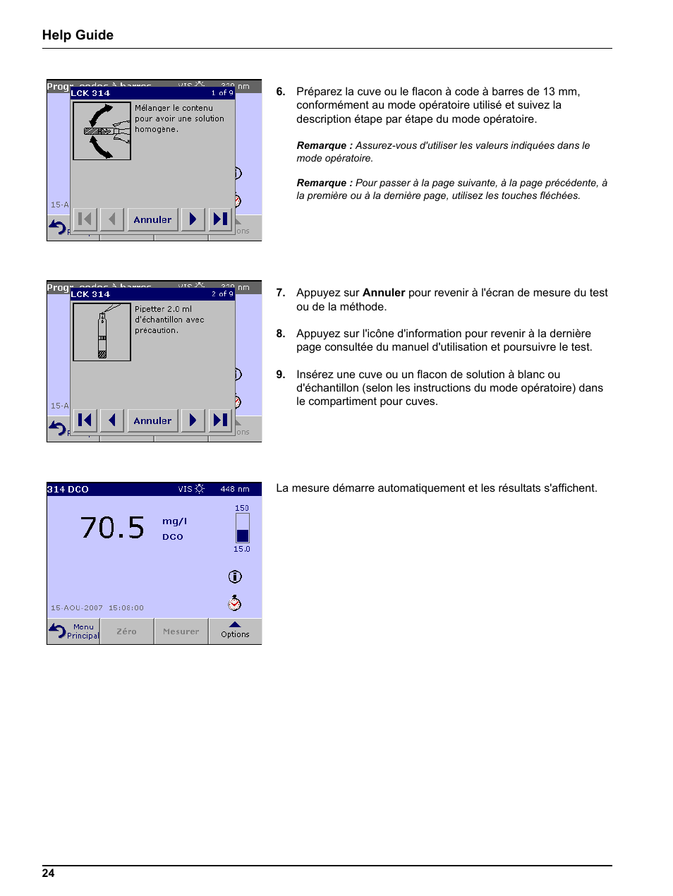 Help guide | Hach-Lange DR 3800 Help Guide User Manual | Page 24 / 46