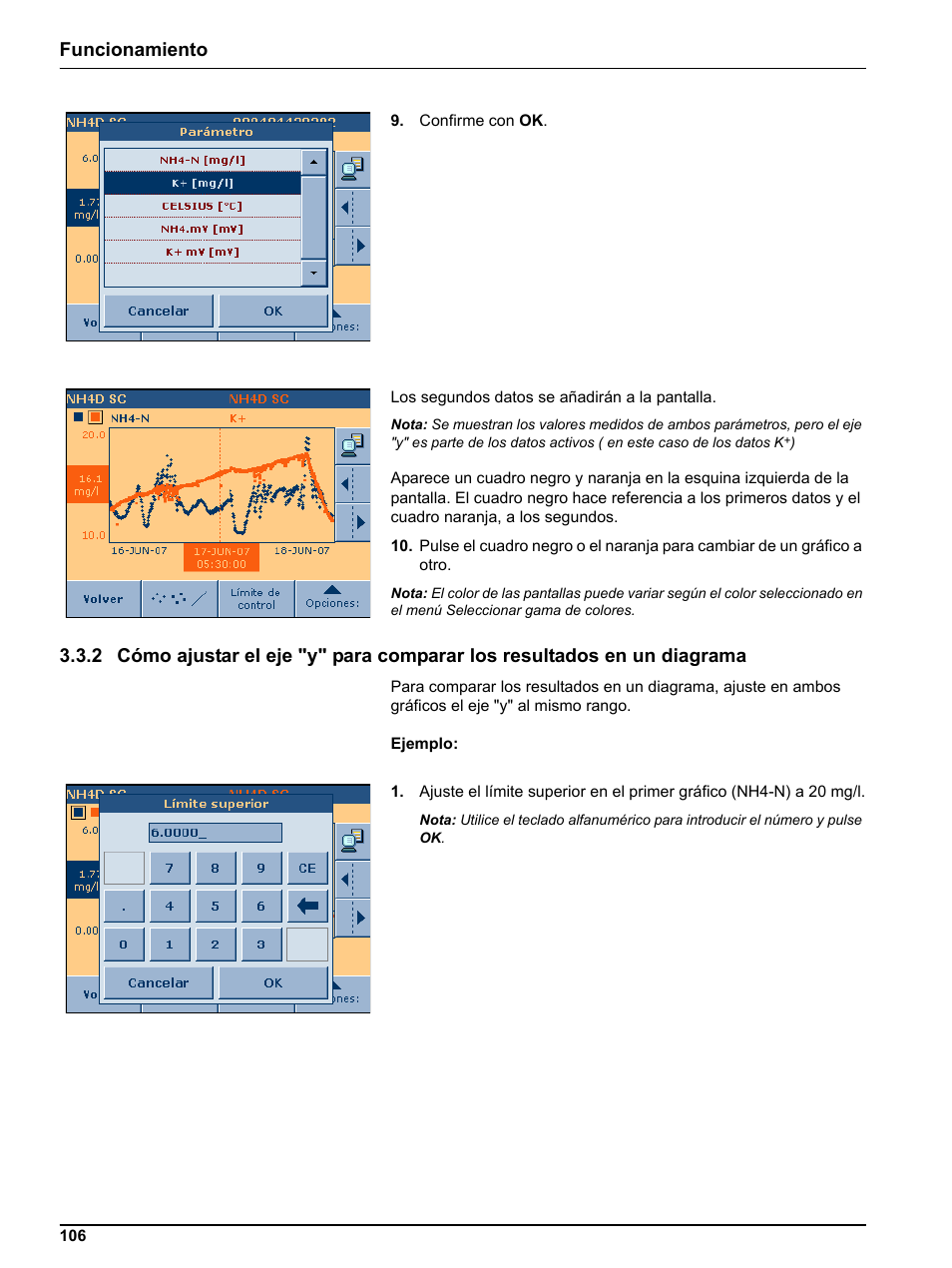 Funcionamiento | Hach-Lange DR 3800 Additional Software LINK2SC User Manual | Page 118 / 148