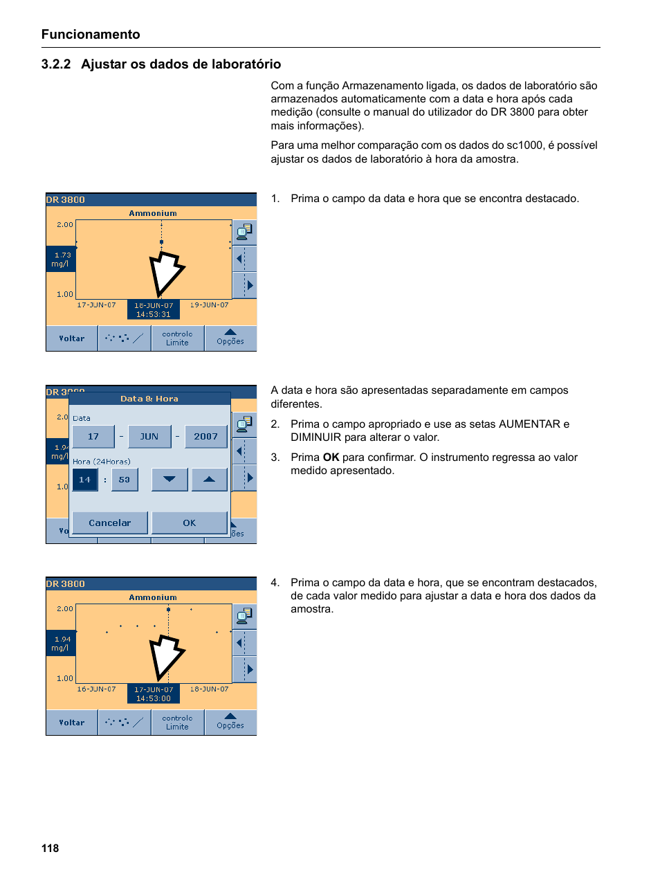 2 ajustar os dados de laboratório | Hach-Lange DR 3800 Additional Software LINK2SC User Manual | Page 130 / 148