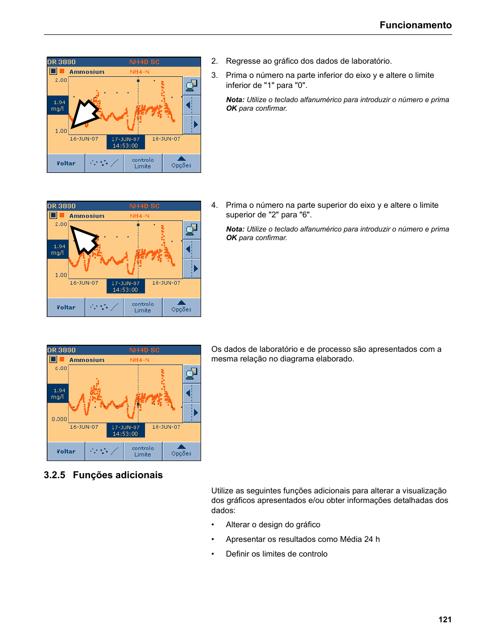 5 funções adicionais, Funcionamento | Hach-Lange DR 3800 Additional Software LINK2SC User Manual | Page 133 / 148