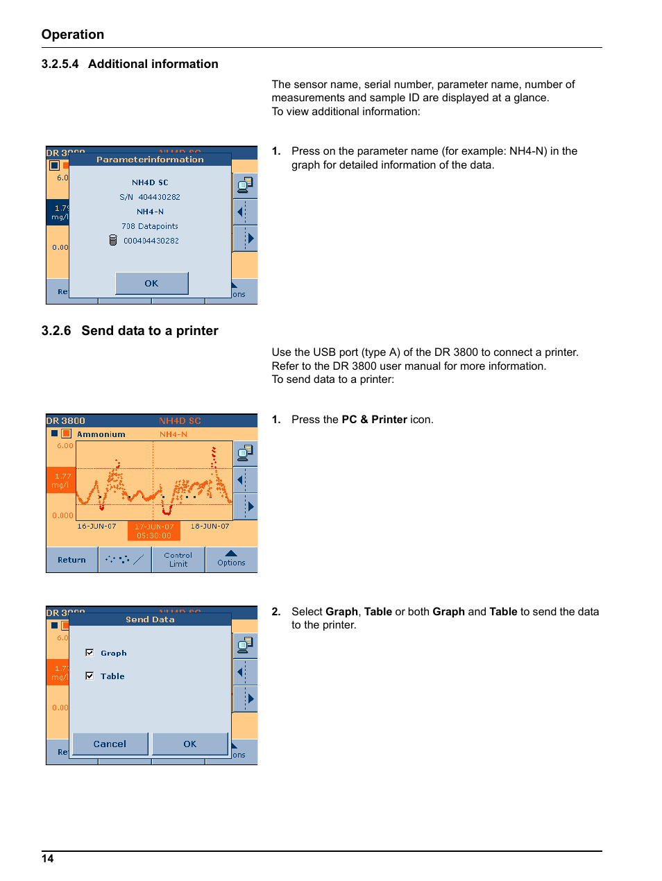 4 additional information, 6 send data to a printer | Hach-Lange DR 3800 Additional Software LINK2SC User Manual | Page 26 / 148