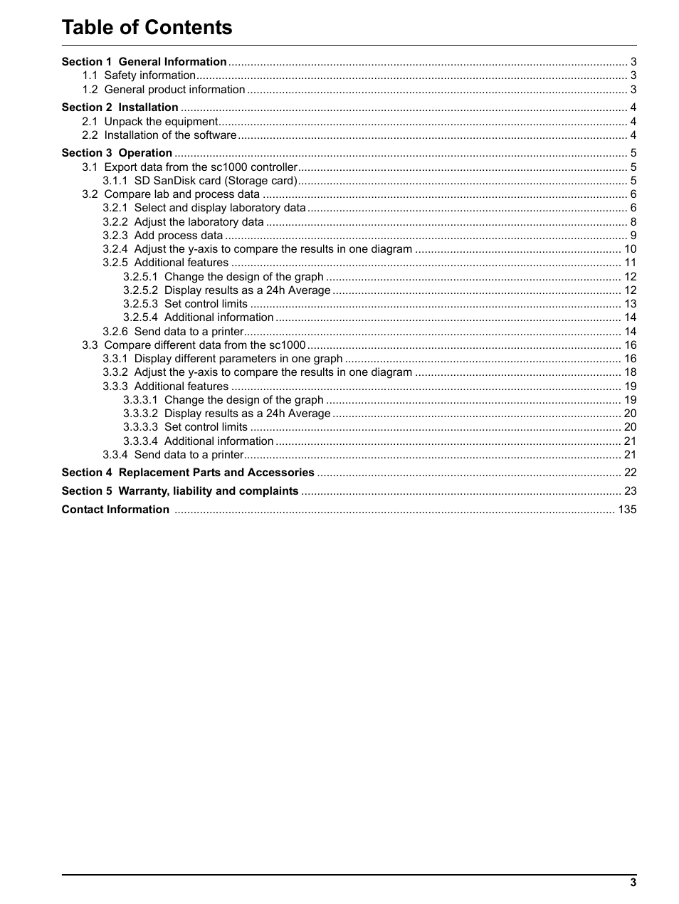 Hach-Lange DR 3800 Additional Software LINK2SC User Manual | Page 3 / 148
