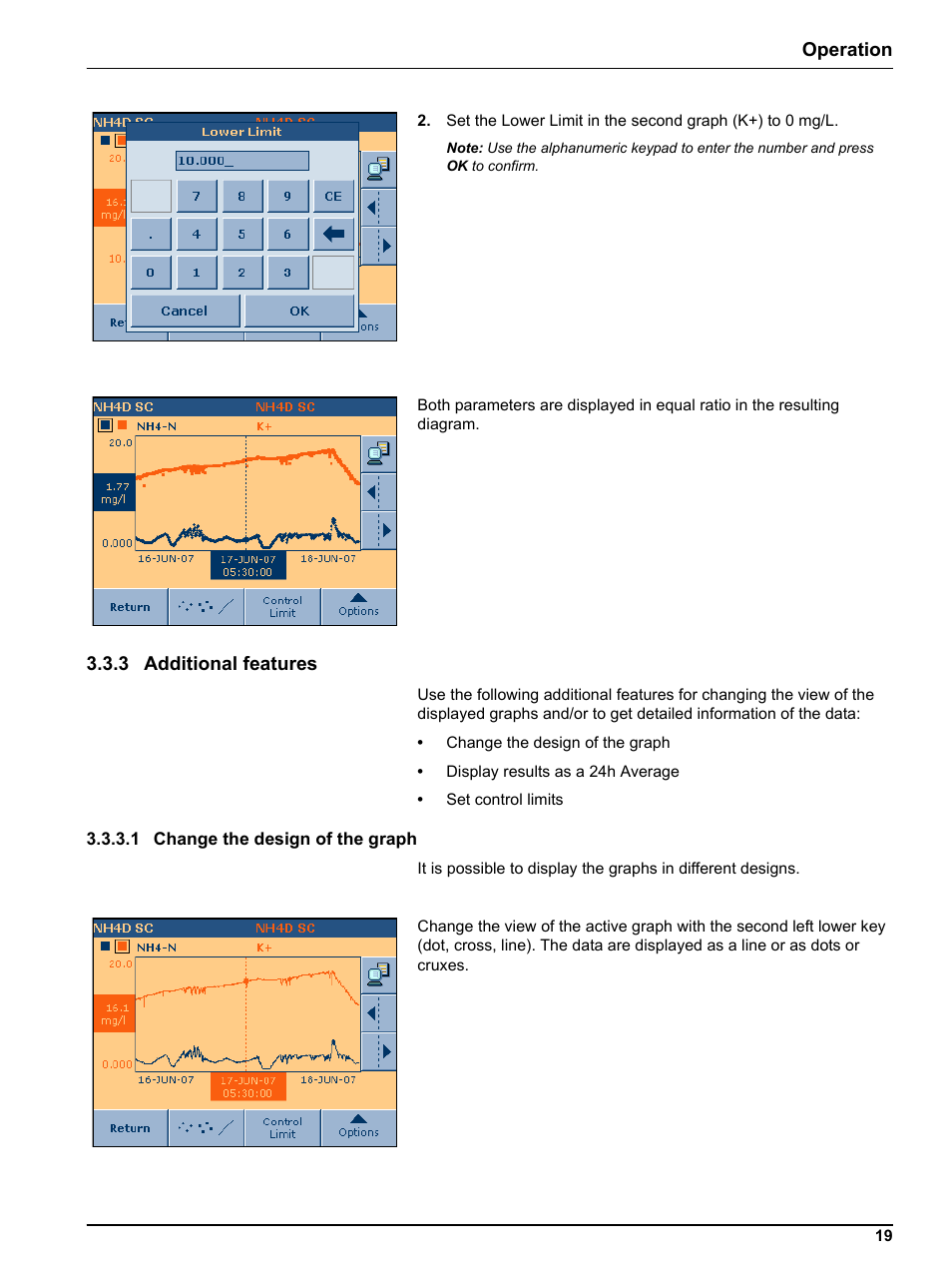 3 additional features, 1 change the design of the graph | Hach-Lange DR 3800 Additional Software LINK2SC User Manual | Page 31 / 148