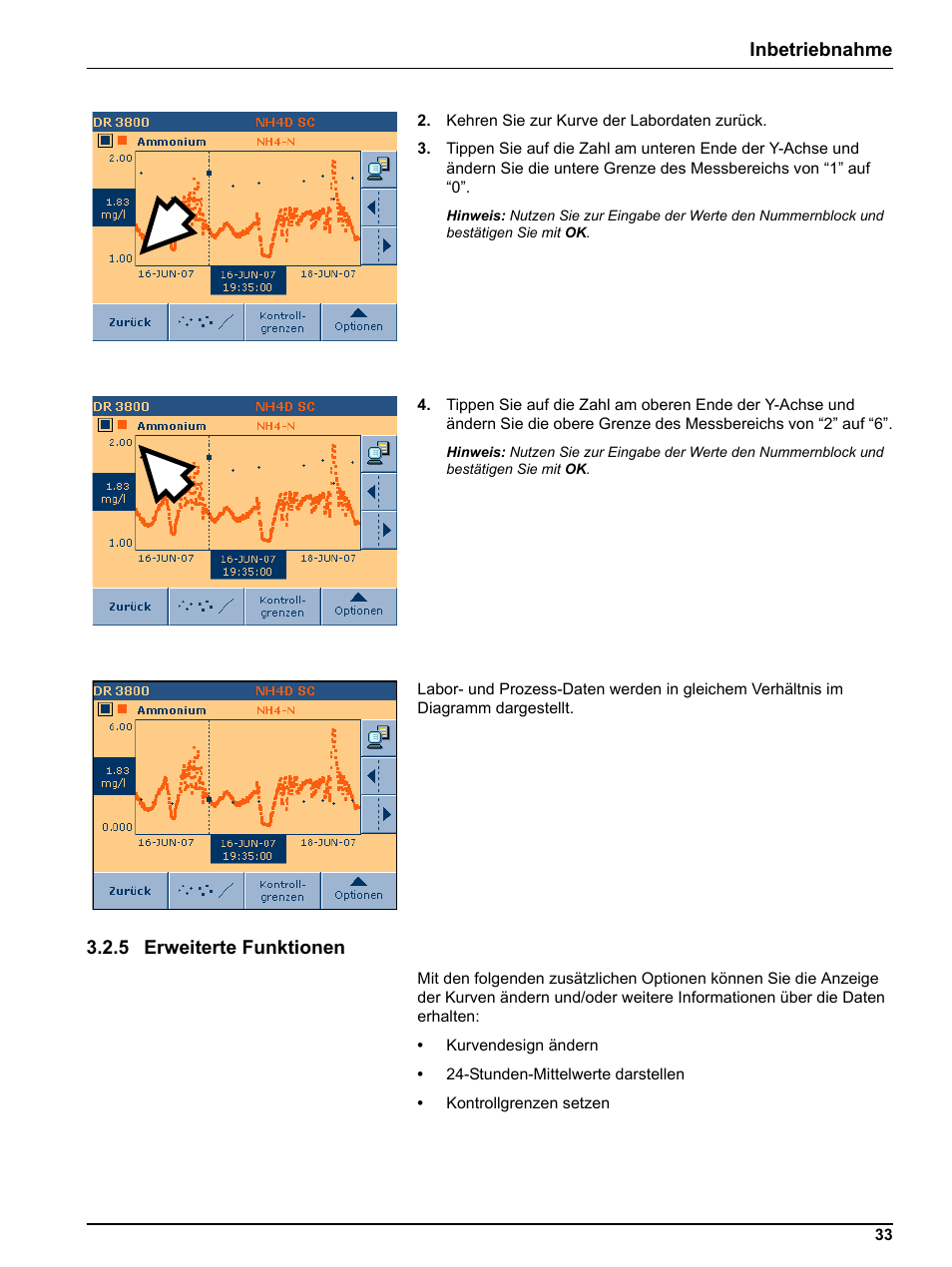 5 erweiterte funktionen, Inbetriebnahme | Hach-Lange DR 3800 Additional Software LINK2SC User Manual | Page 45 / 148