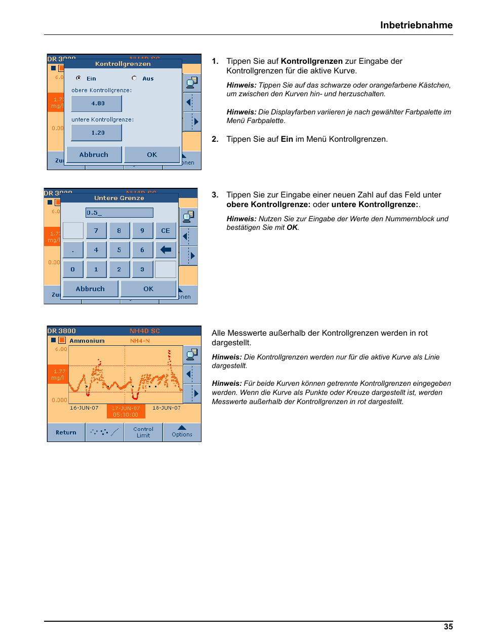 Inbetriebnahme | Hach-Lange DR 3800 Additional Software LINK2SC User Manual | Page 47 / 148