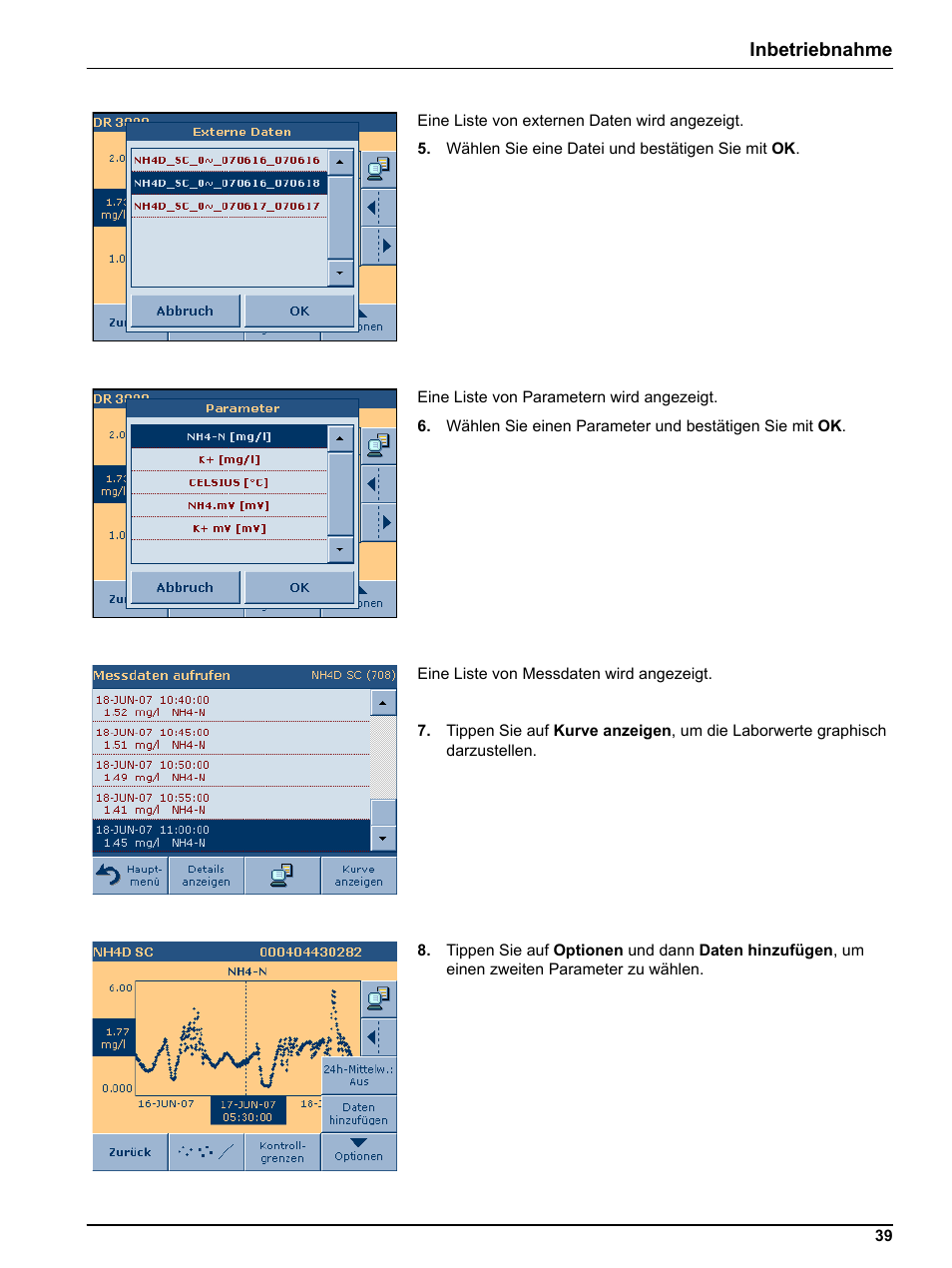 Inbetriebnahme | Hach-Lange DR 3800 Additional Software LINK2SC User Manual | Page 51 / 148