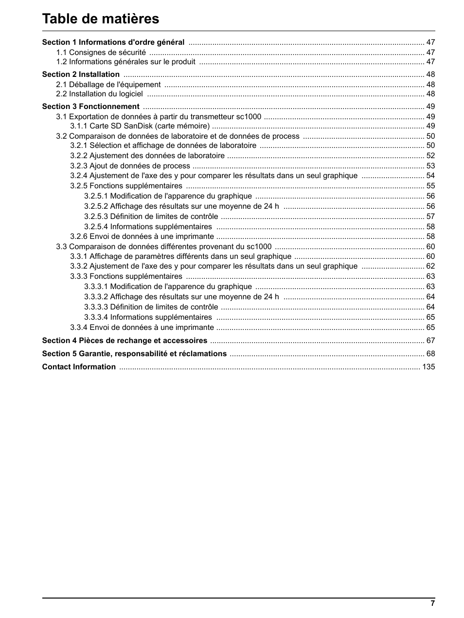 Hach-Lange DR 3800 Additional Software LINK2SC User Manual | Page 7 / 148