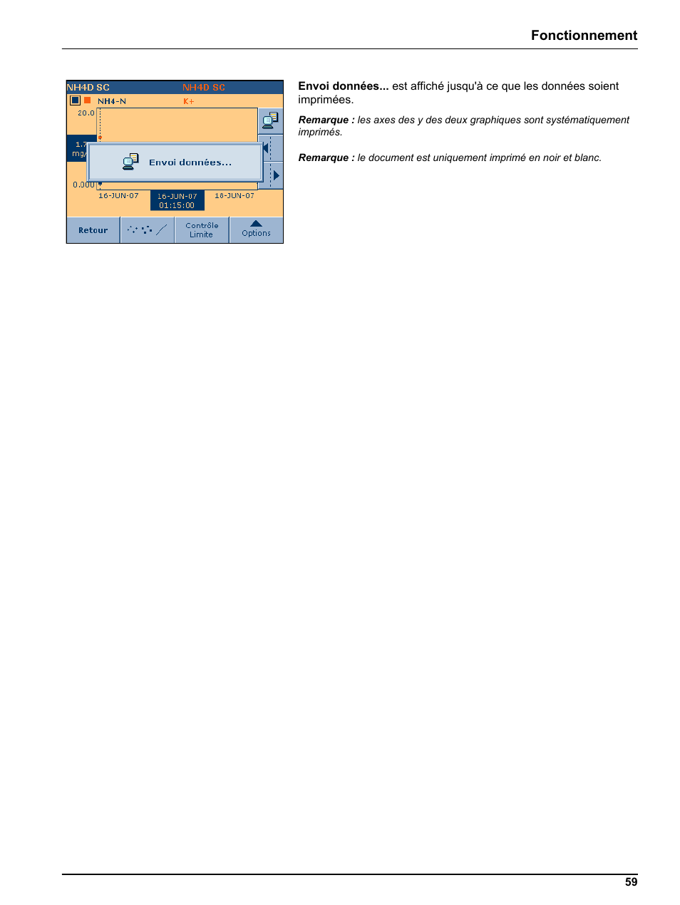 Fonctionnement | Hach-Lange DR 3800 Additional Software LINK2SC User Manual | Page 71 / 148
