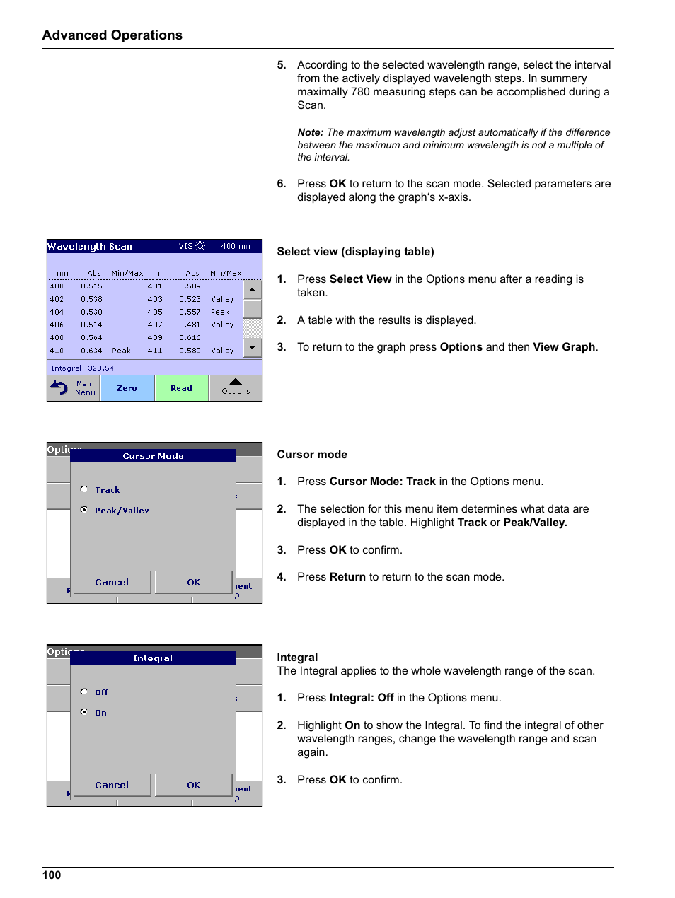 Advanced operations | Hach-Lange DR 3800 User Manual User Manual | Page 100 / 152
