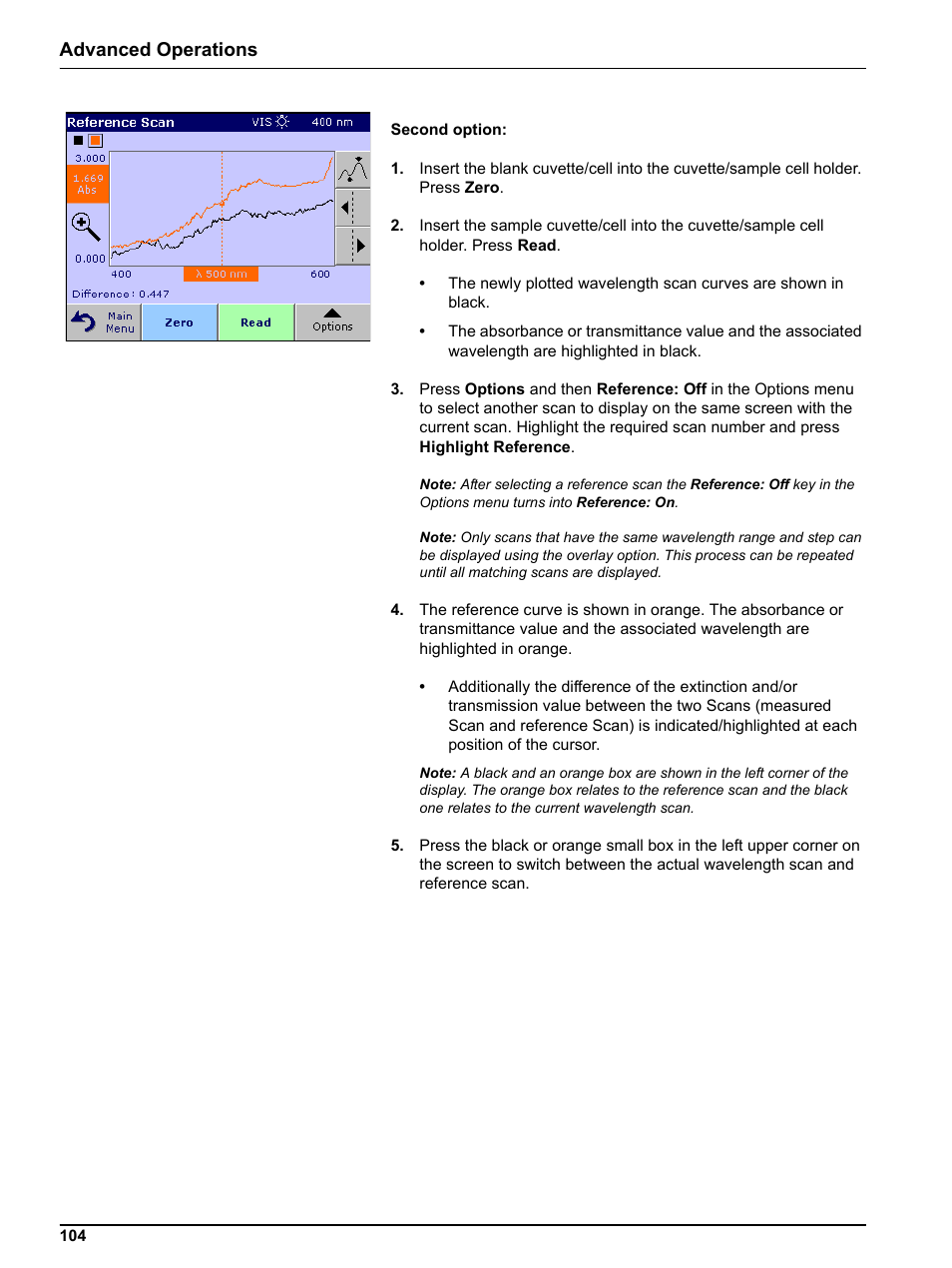 Advanced operations | Hach-Lange DR 3800 User Manual User Manual | Page 104 / 152