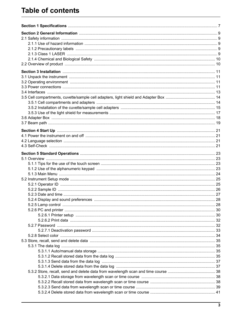 Hach-Lange DR 3800 User Manual User Manual | Page 3 / 152
