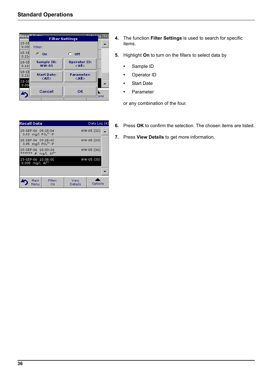 Standard operations | Hach-Lange DR 3800 User Manual User Manual | Page 36 / 152