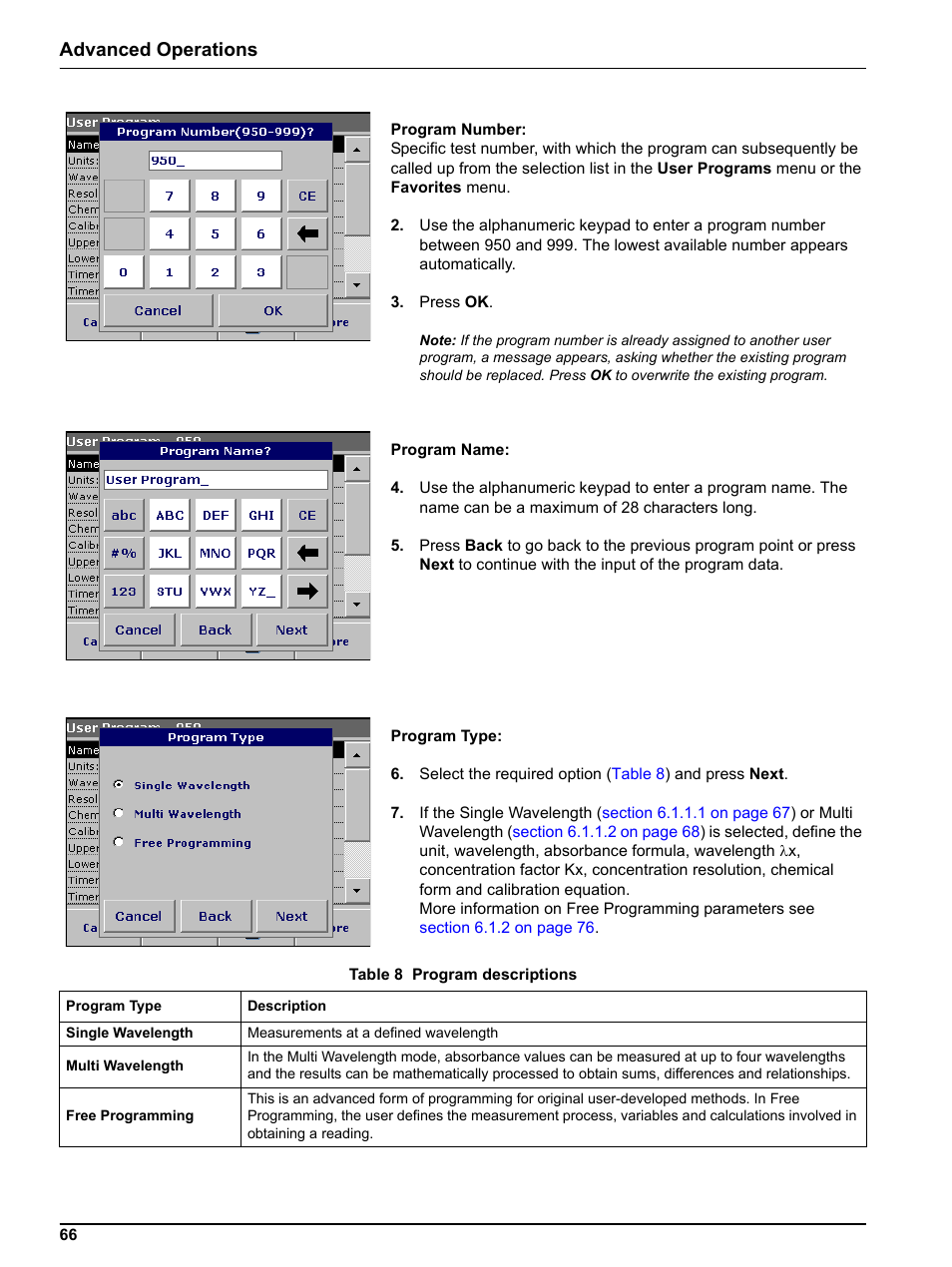 Advanced operations | Hach-Lange DR 3800 User Manual User Manual | Page 66 / 152