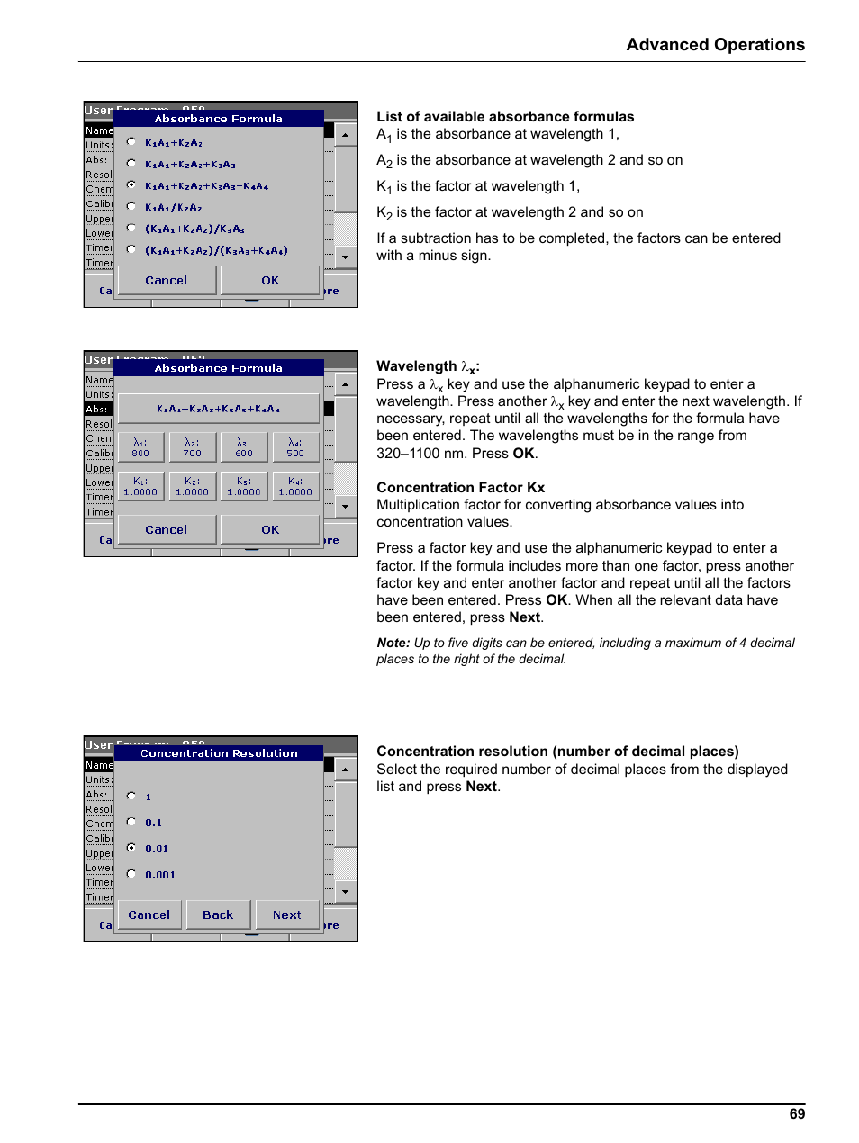 Advanced operations | Hach-Lange DR 3800 User Manual User Manual | Page 69 / 152