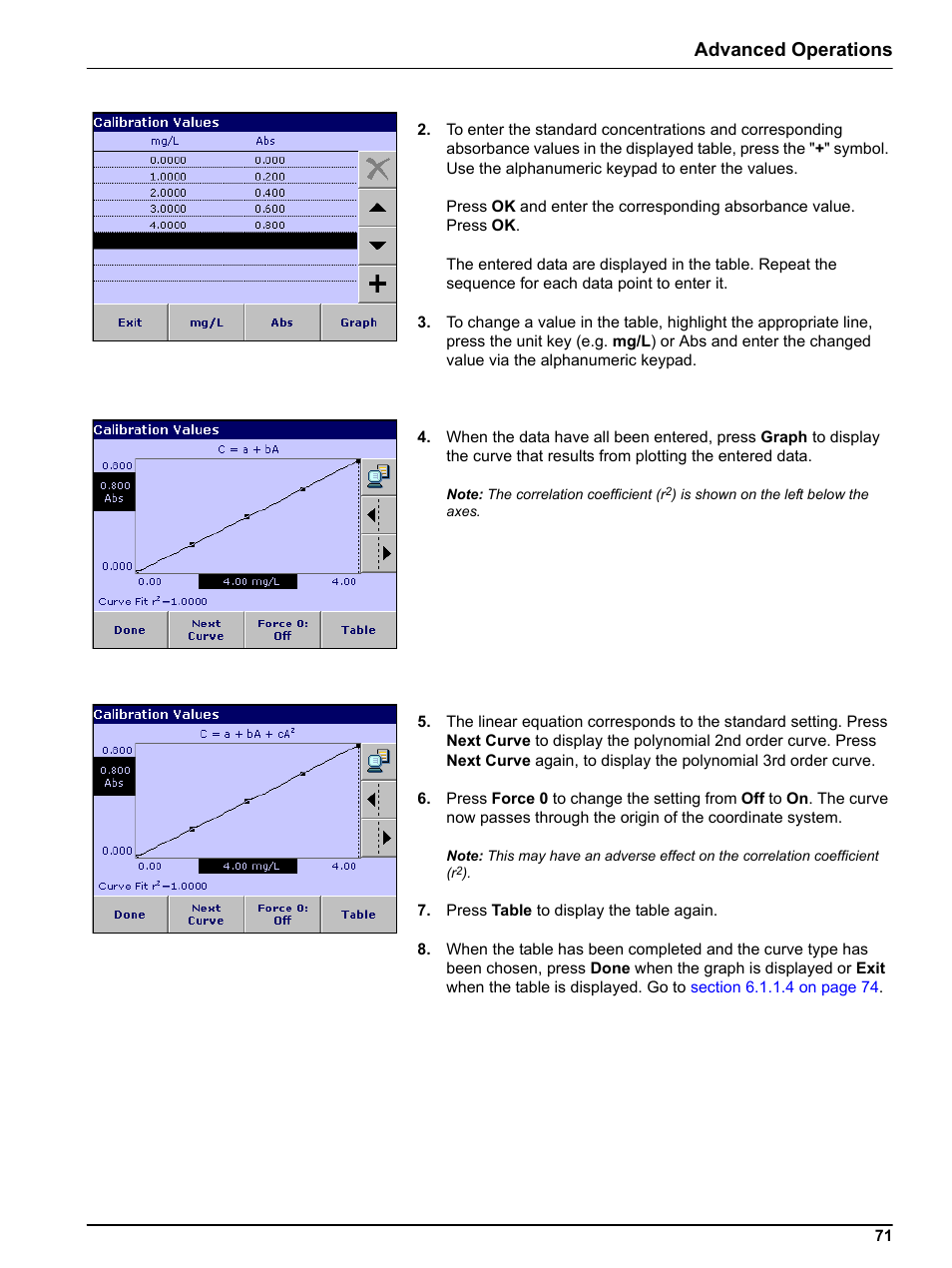 Advanced operations | Hach-Lange DR 3800 User Manual User Manual | Page 71 / 152