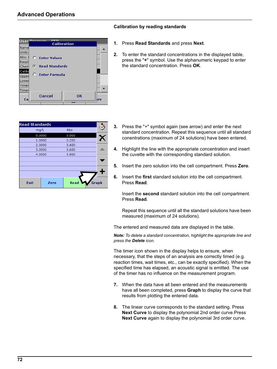 Advanced operations | Hach-Lange DR 3800 User Manual User Manual | Page 72 / 152