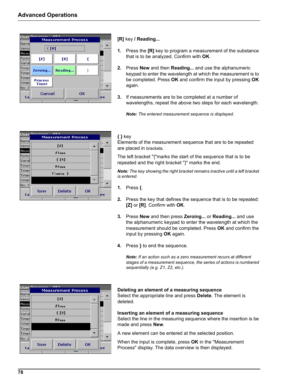 Advanced operations | Hach-Lange DR 3800 User Manual User Manual | Page 78 / 152
