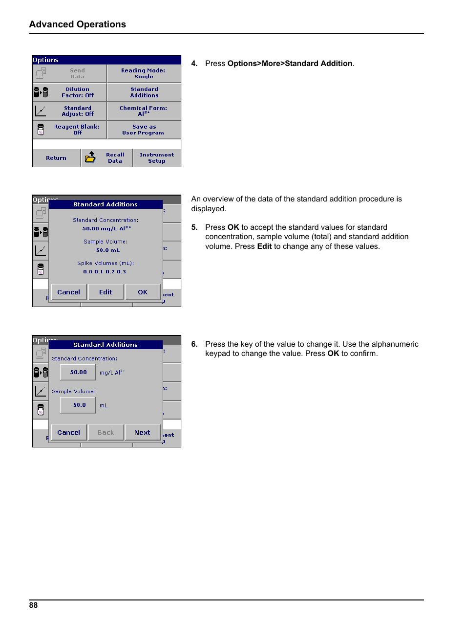 Advanced operations | Hach-Lange DR 3800 User Manual User Manual | Page 88 / 152
