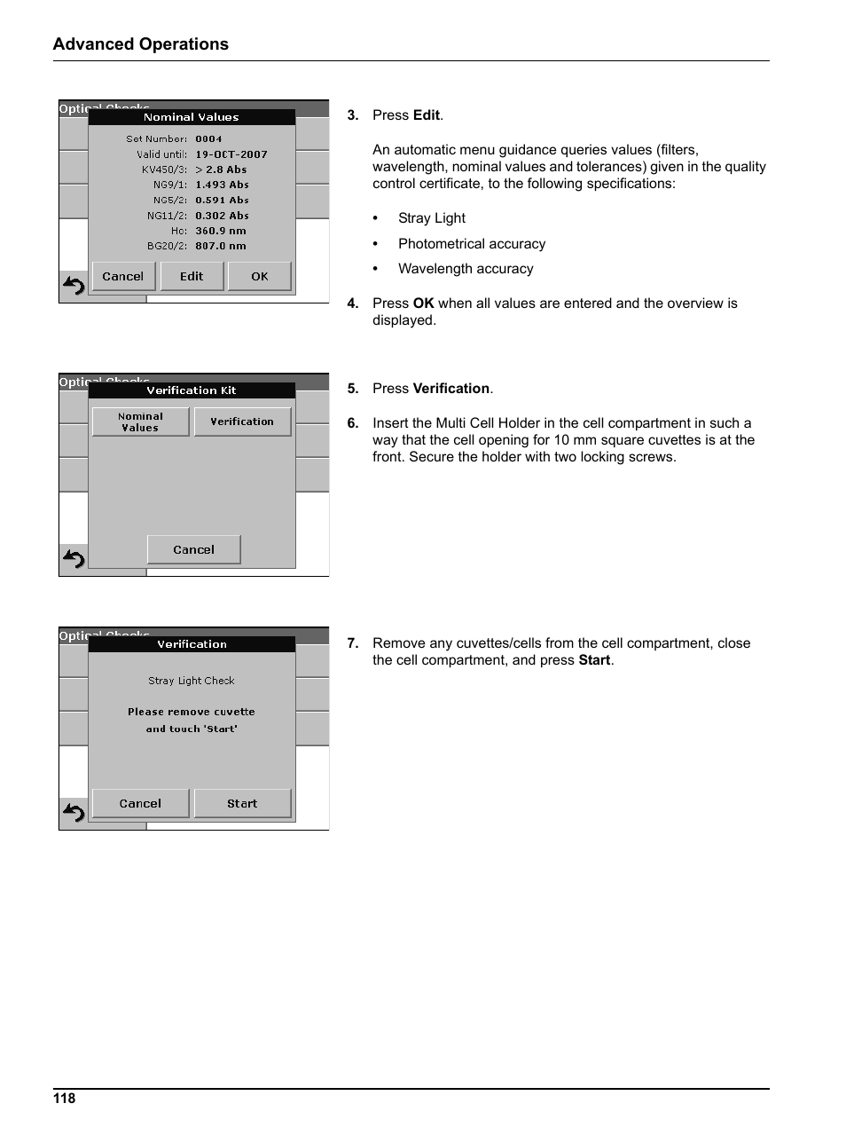 Advanced operations | Hach-Lange DR 5000 User Manual User Manual | Page 118 / 140