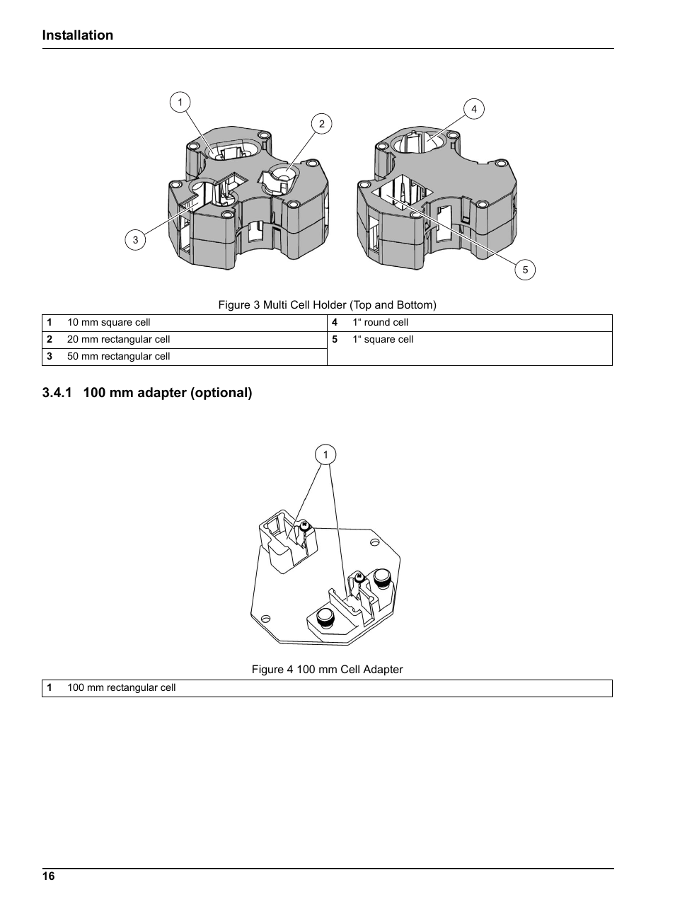 1 100 mm adapter (optional) | Hach-Lange DR 5000 User Manual User Manual | Page 16 / 140