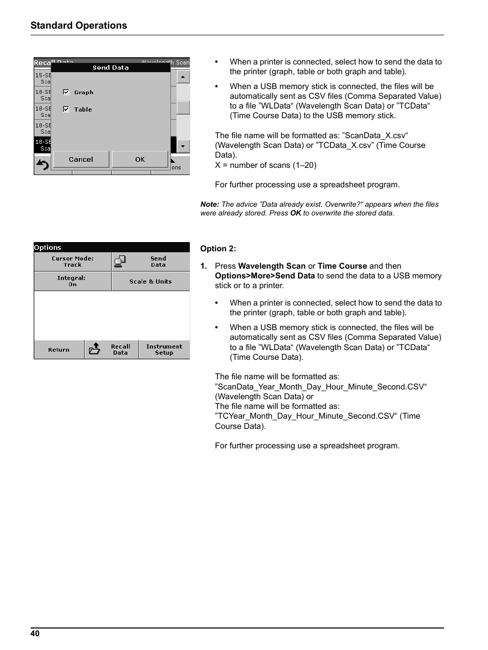 Standard operations | Hach-Lange DR 5000 User Manual User Manual | Page 40 / 140