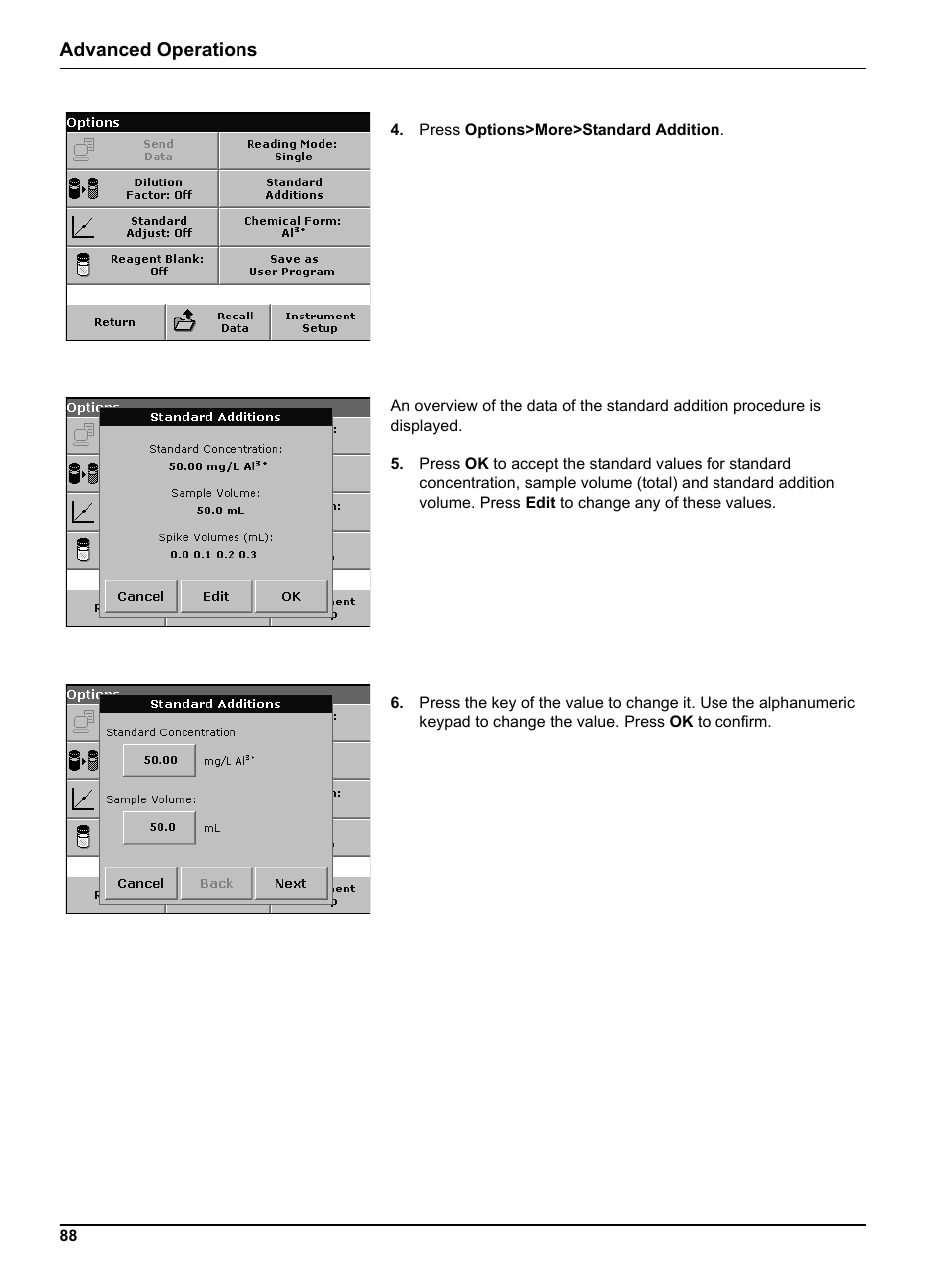 Advanced operations | Hach-Lange DR 5000 User Manual User Manual | Page 88 / 140