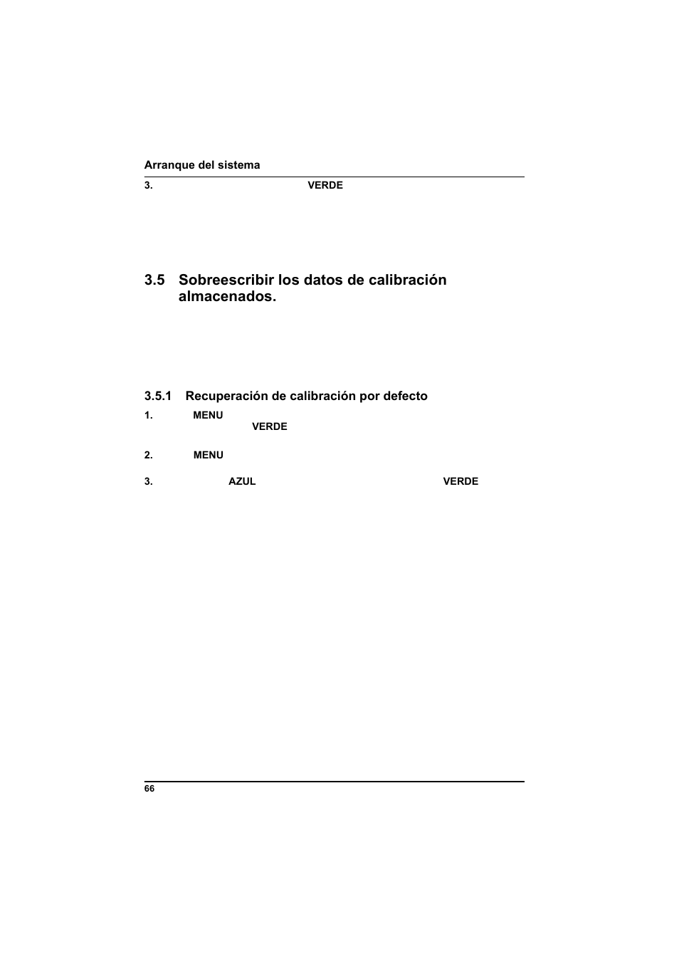 1 recuperación de calibración por defecto | Hach-Lange POCKET Colorimeter II Application Instruction User Manual | Page 66 / 118
