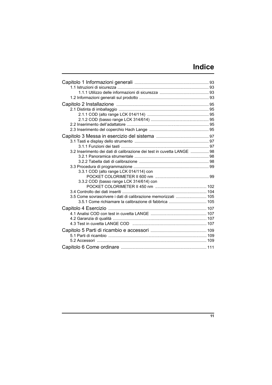 Indice | Hach-Lange PCII-COD LCK 014_114_314_614 User Manual | Page 13 / 152