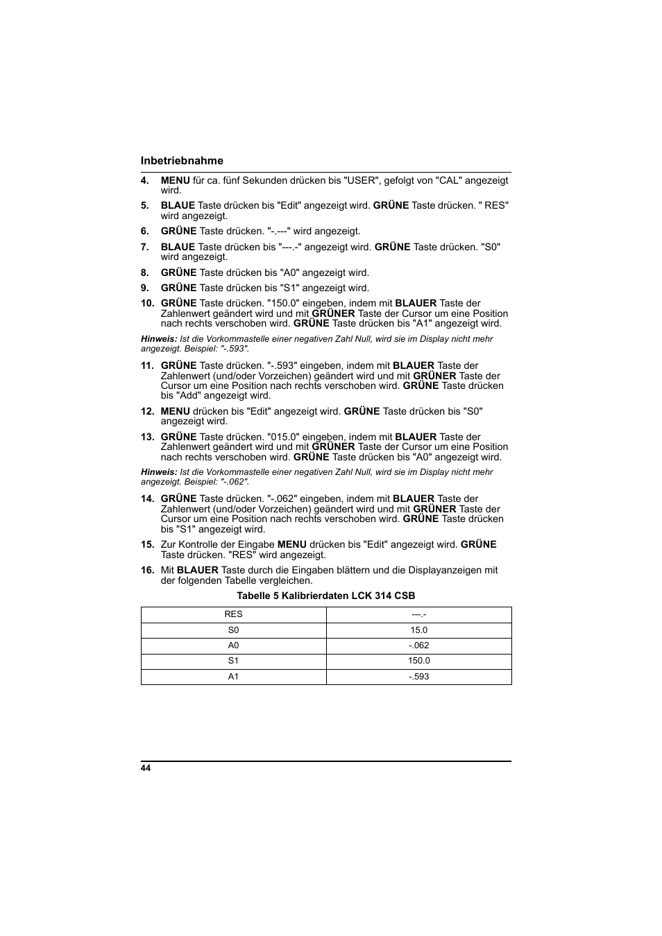 Tabelle 5 kalibrierdaten lck 314 csb | Hach-Lange PCII-COD LCK 014_114_314_614 User Manual | Page 46 / 152