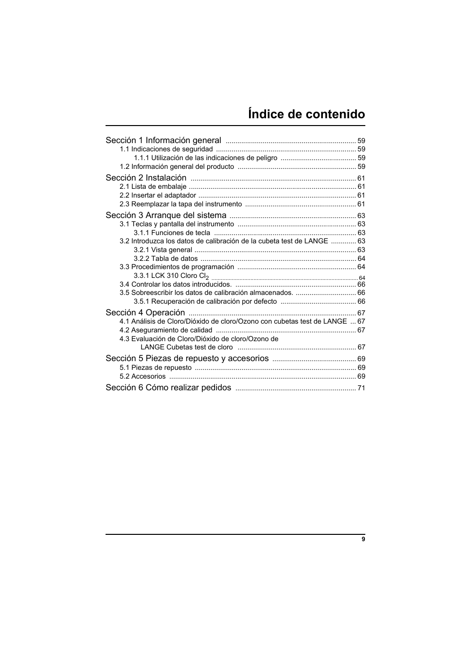 Hach-Lange PCII-Chlorine LCK 310 User Manual | Page 10 / 116