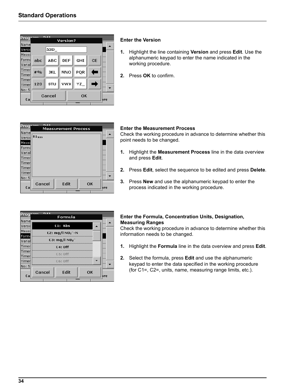 Standard operations | Hach-Lange DR2800 eco User Manual | Page 34 / 64