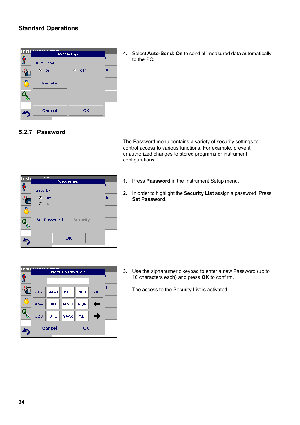 7 password, Standard operations | Hach-Lange DR2800 eco User Manual | Page 34 / 130