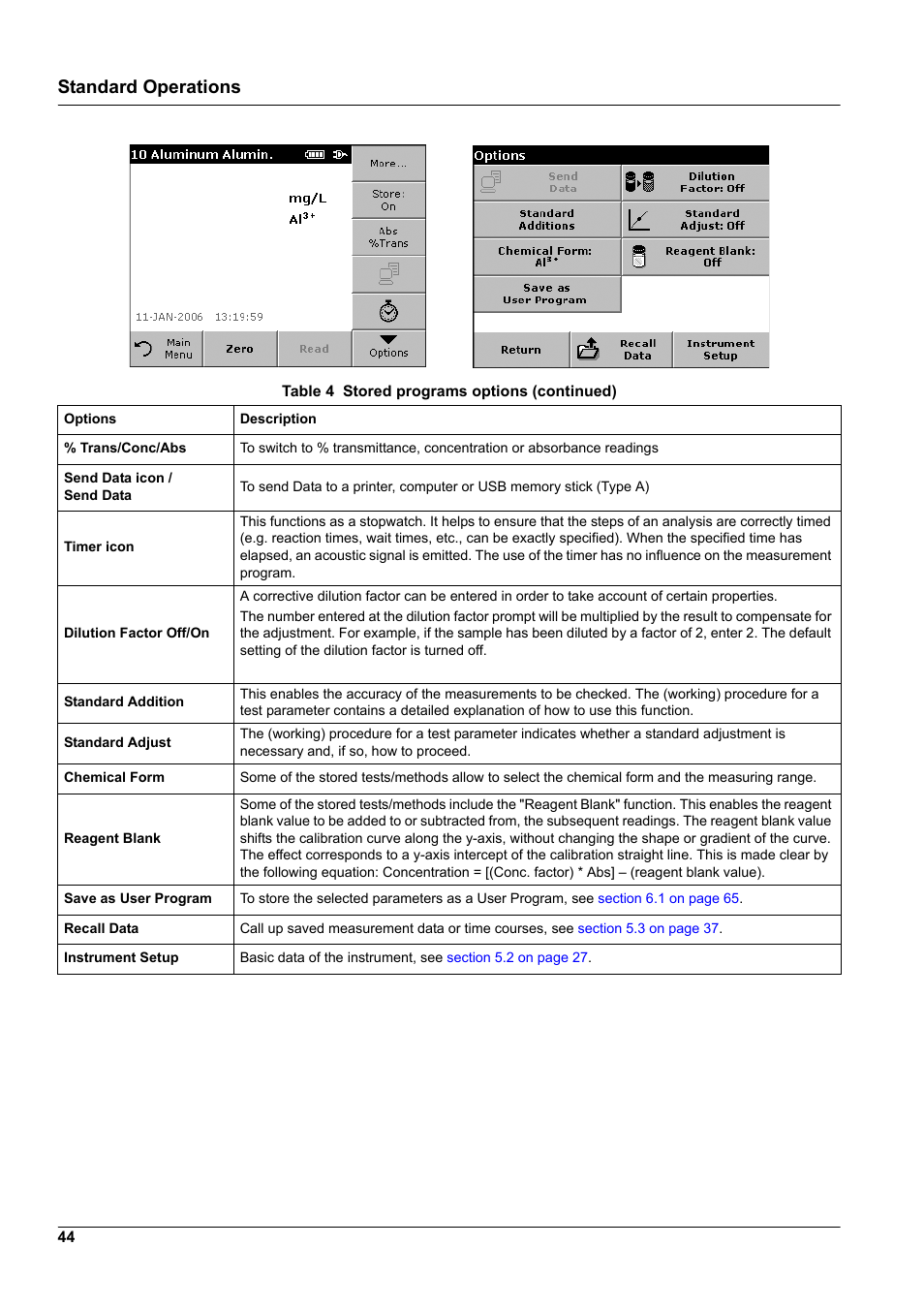 Standard operations | Hach-Lange DR2800 eco User Manual | Page 44 / 130