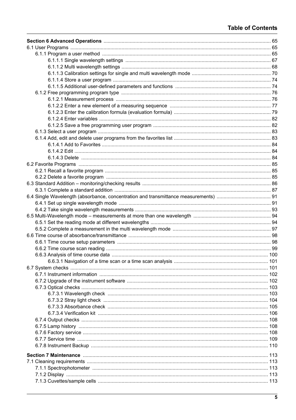 Hach-Lange DR2800 eco User Manual | Page 5 / 130