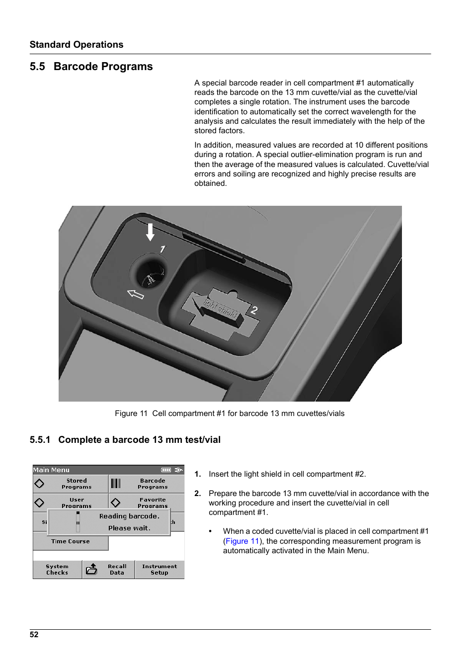 5 barcode programs, 1 complete a barcode 13 mm test/vial | Hach-Lange DR2800 eco User Manual | Page 52 / 130