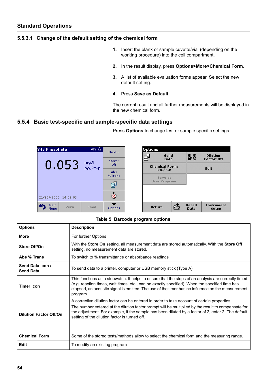 Standard operations | Hach-Lange DR2800 eco User Manual | Page 54 / 130