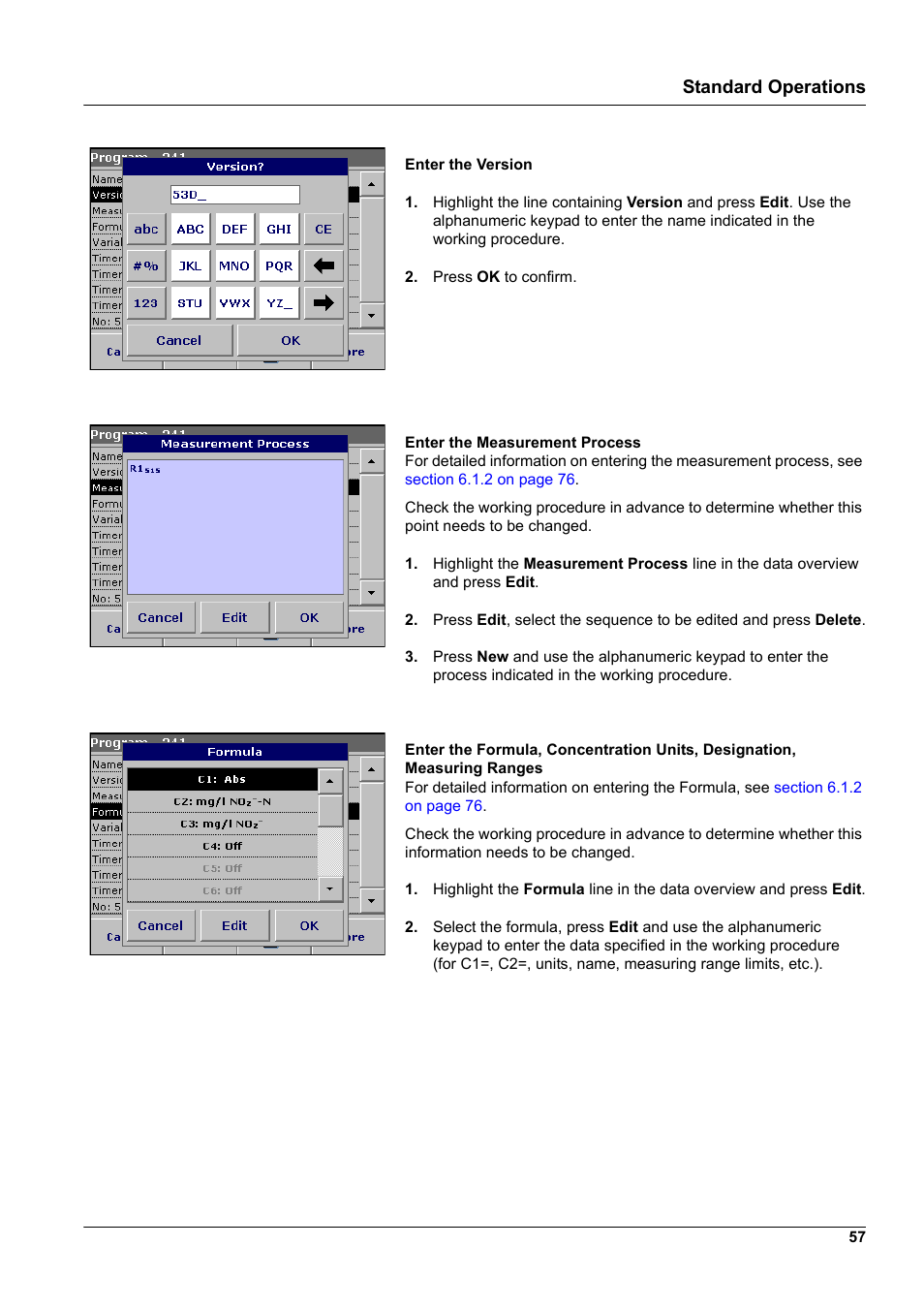 Standard operations | Hach-Lange DR2800 eco User Manual | Page 57 / 130