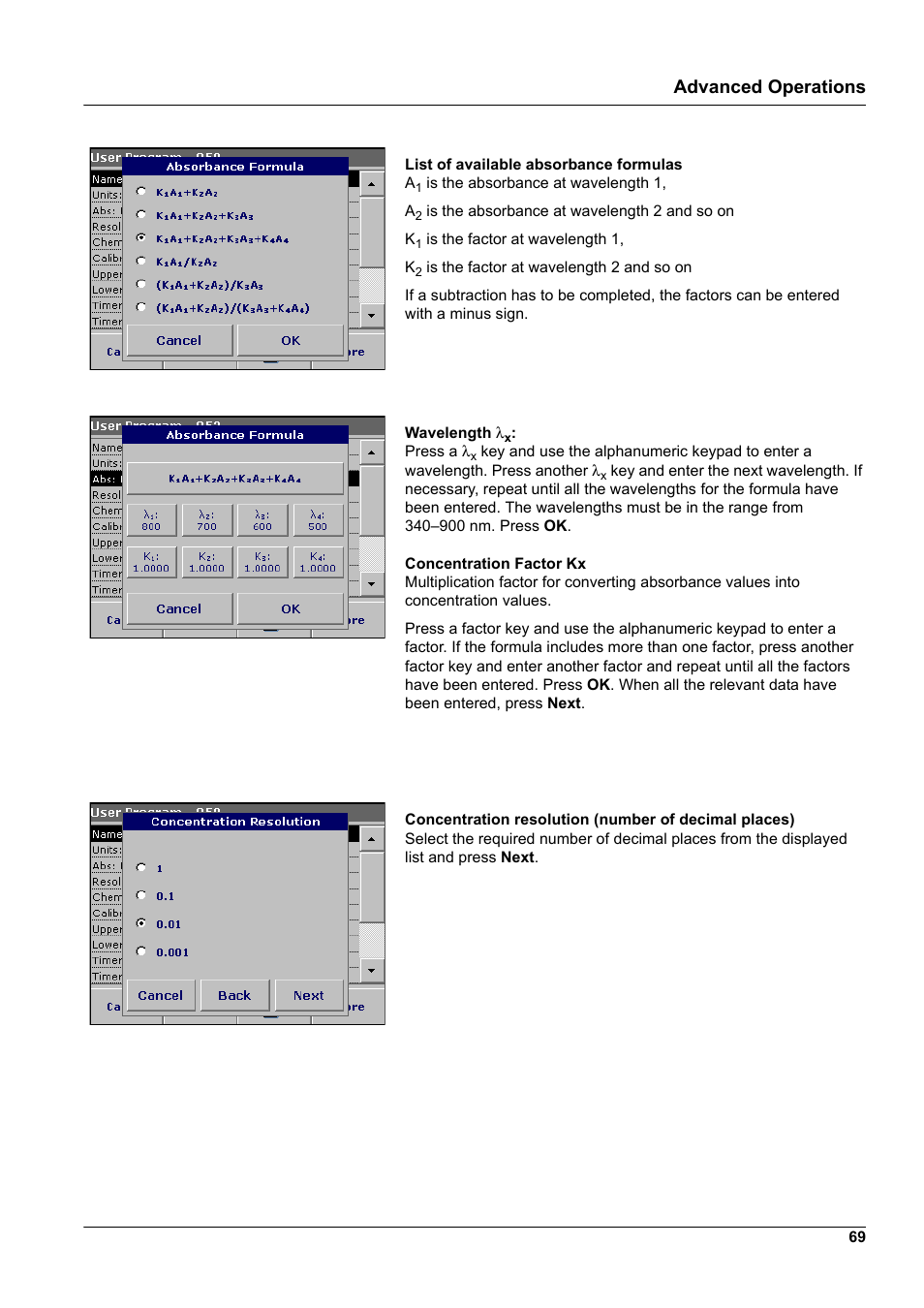 Advanced operations | Hach-Lange DR2800 eco User Manual | Page 69 / 130