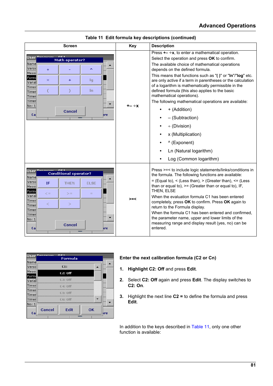 Advanced operations | Hach-Lange DR2800 eco User Manual | Page 81 / 130