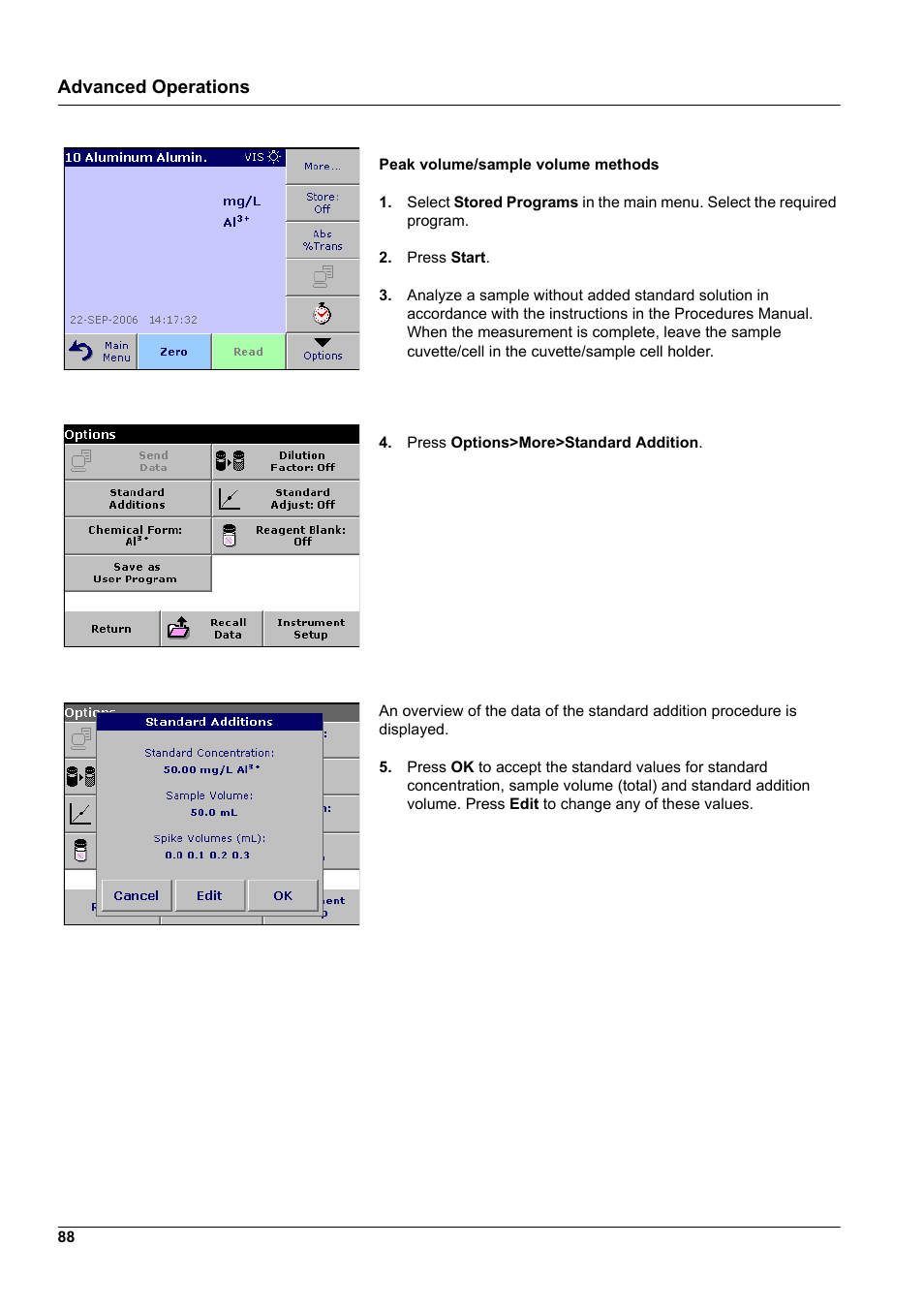 Advanced operations | Hach-Lange DR2800 eco User Manual | Page 88 / 130
