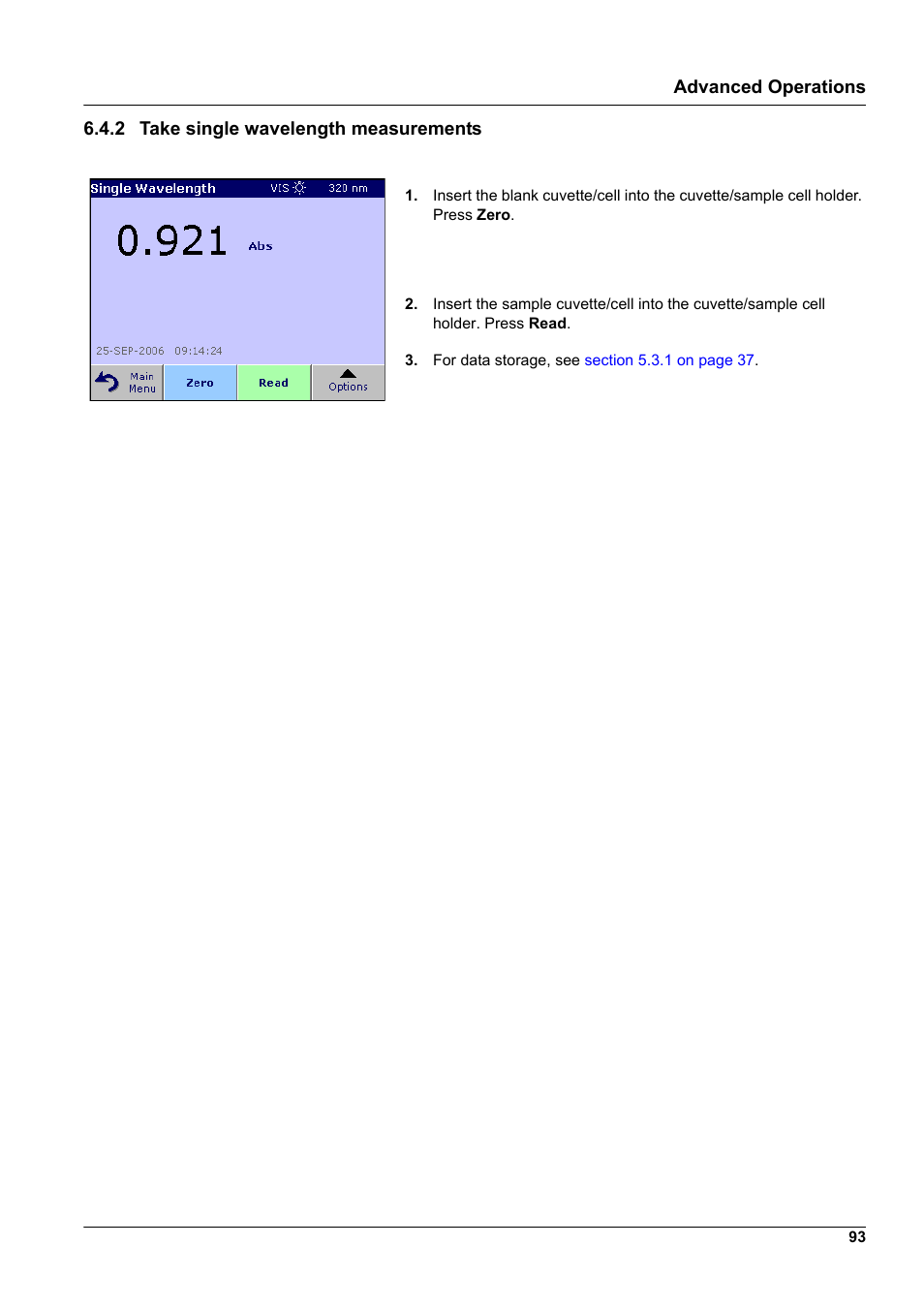 2 take single wavelength measurements | Hach-Lange DR2800 eco User Manual | Page 93 / 130